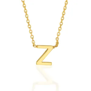 9ct Yellow Gold Initial "Z" Pendant On 43cm Chain Shiels