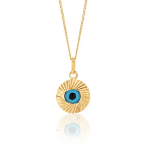 9ct Yellow Gold Large Evil Eye Pendant Shiels