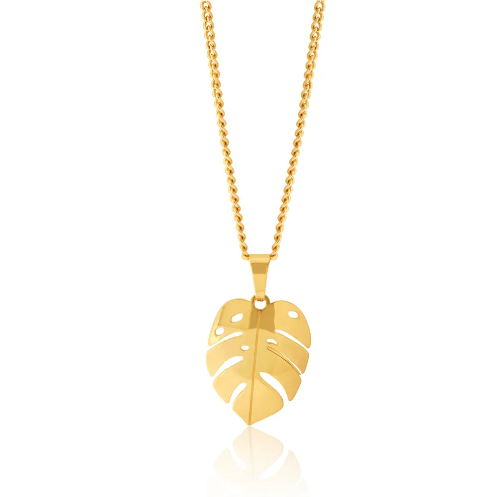 9ct Yellow Gold Leaf Pendant Shiels