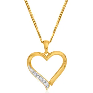 9ct Yellow Gold Luxurious Diamond Pendant Shiels