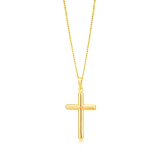9ct Yellow Gold Plain Cross Pendant Shiels