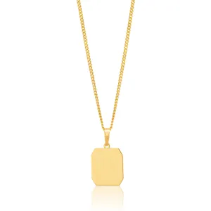 9ct Yellow Gold Plain Scroll Pendant Shiels
