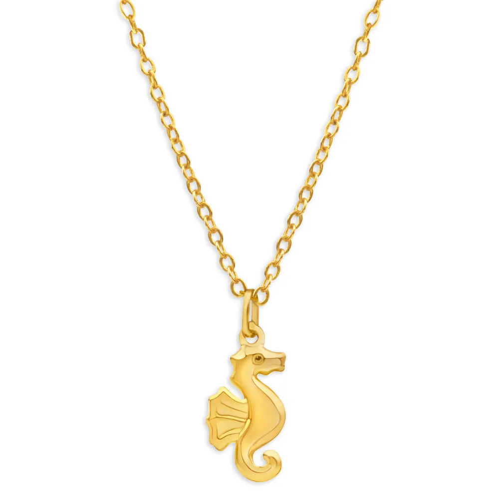 9ct Yellow Gold Seahorse Pendant Shiels
