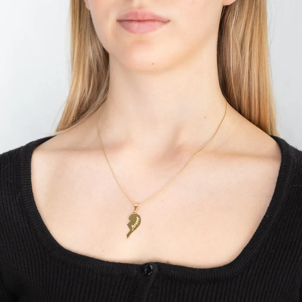 9ct Yellow Gold Silver Filled Always Forever Pendant Shiels