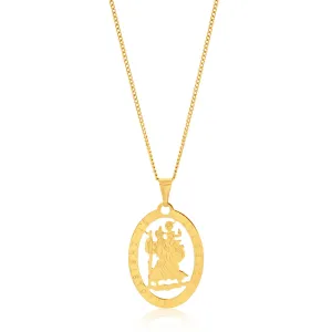 9ct Yellow Gold Silver Filled Christopher Pendant Shiels