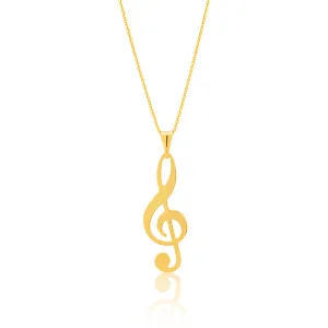 9ct Yellow Gold Silver Filled TREBLE Pendant Shiels