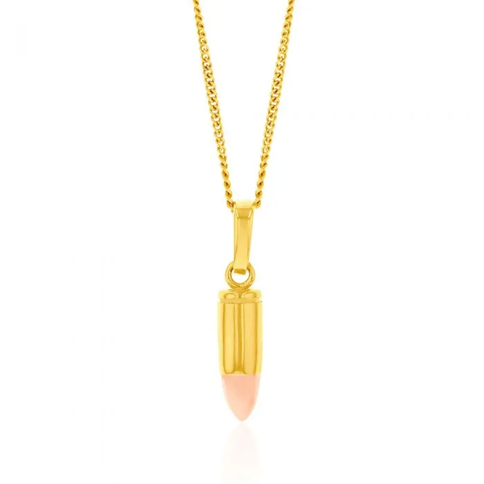 9ct Yellow Gold Single Bullet Pendant Shiels