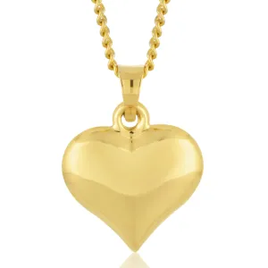 9ct Yellow Gold Small Plain Heart Pendant Shiels