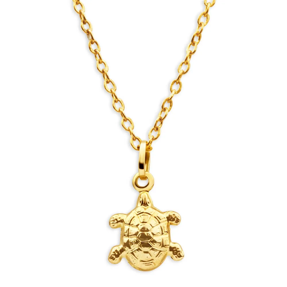 9ct Yellow Gold Turtle Pendant Shiels