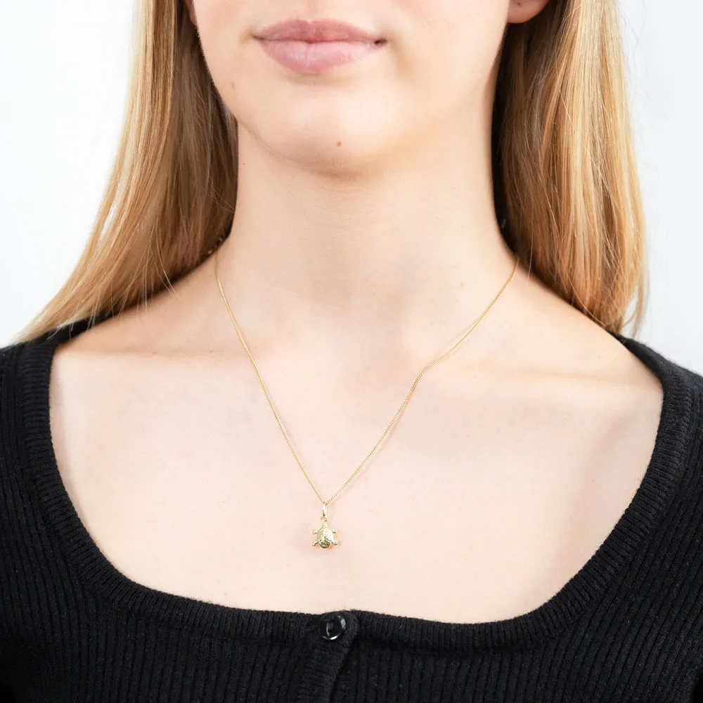 9ct Yellow Gold Turtle Pendant Shiels