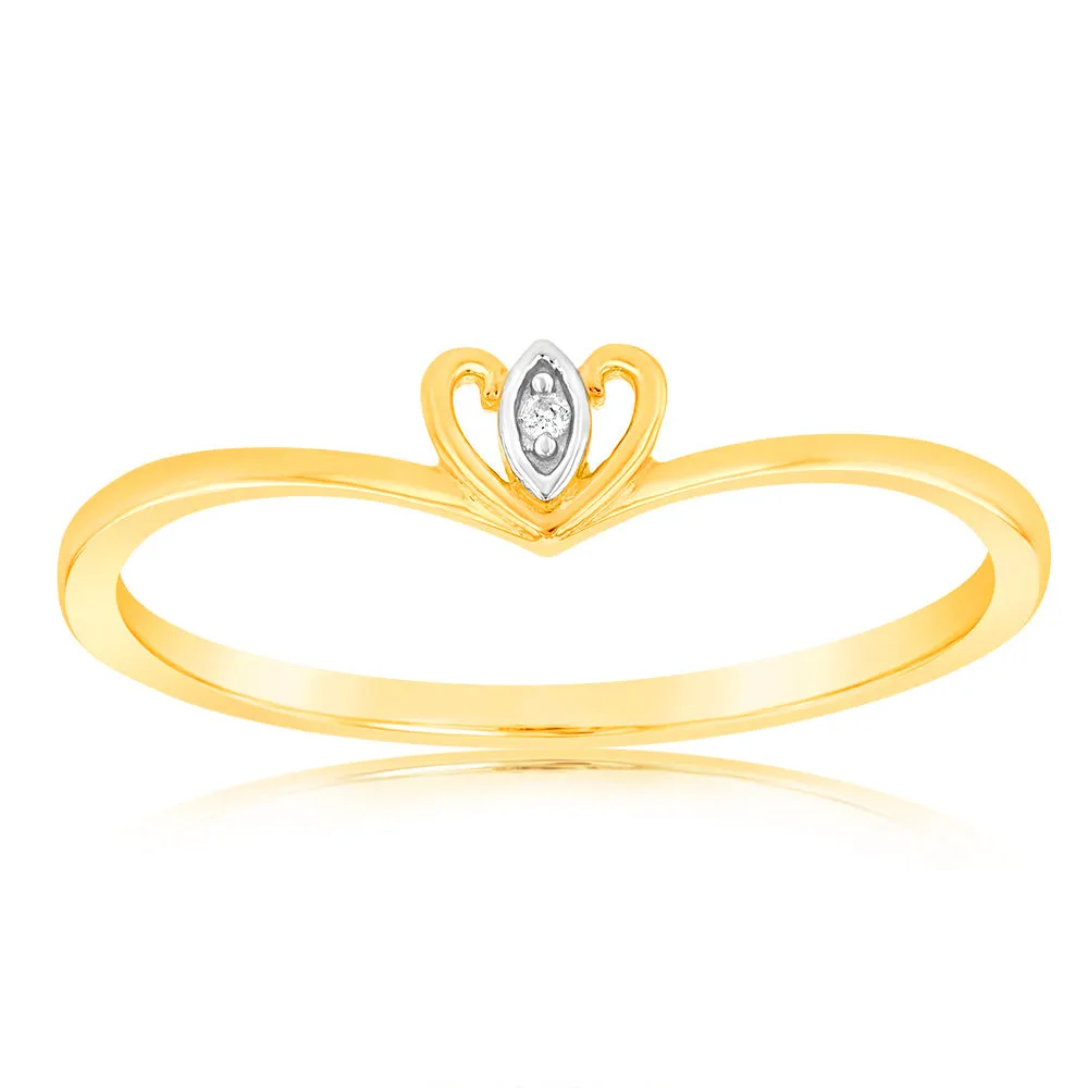 9ct Yellow Gold With 1 Brilliant Cut Diamond Ring Shiels