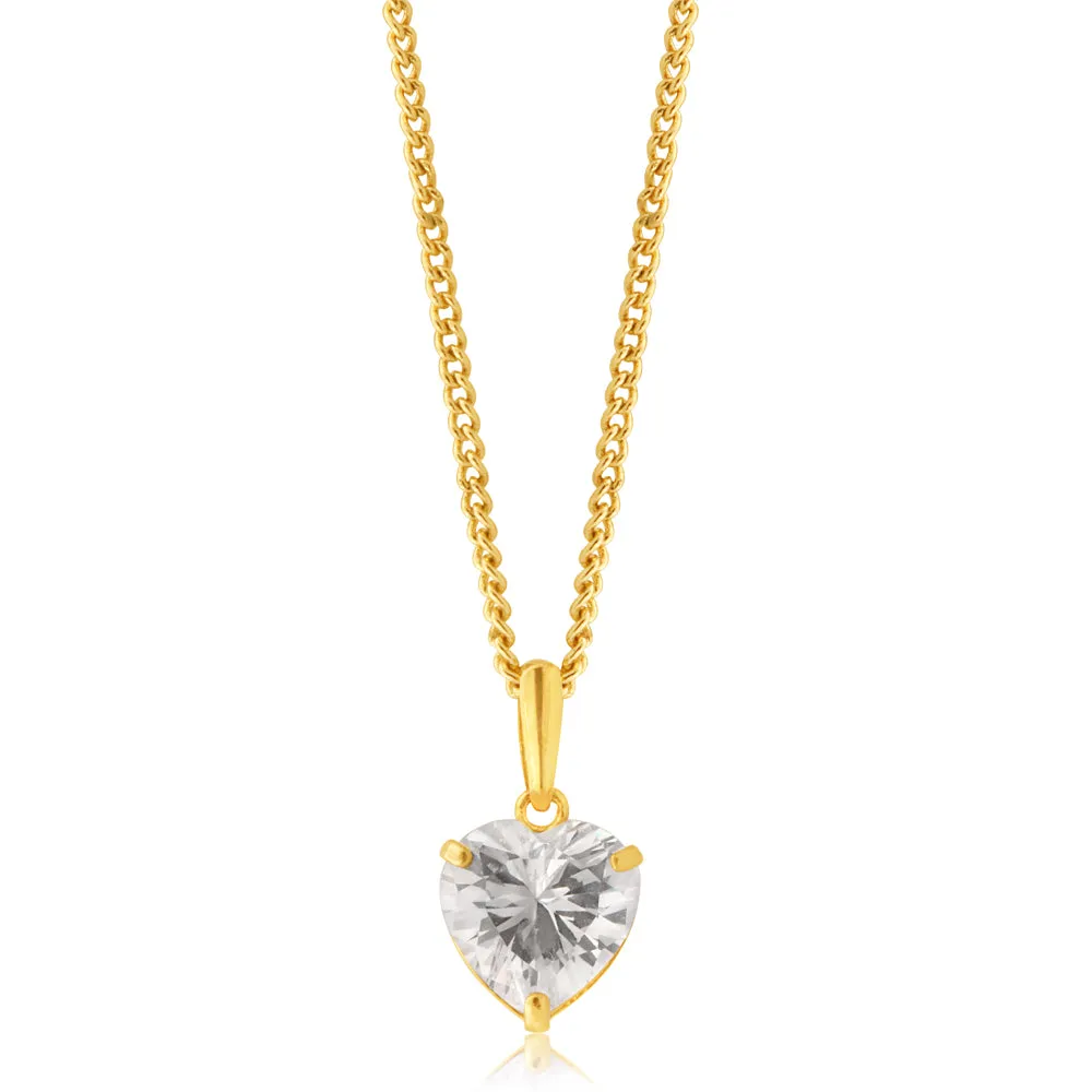 9ct Yellow Gold Zirconia Pendant Shiels