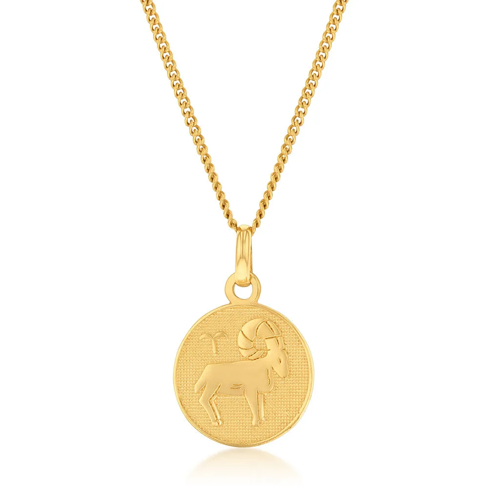 9ct Yellow Gold Zodiac Aries Pendant Shiels