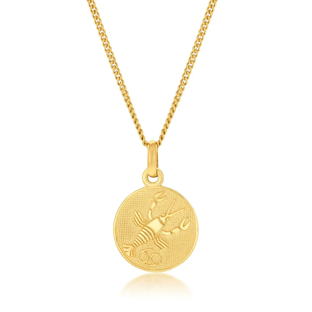 9ct Yellow Gold Zodiac Cancer Pendant Shiels
