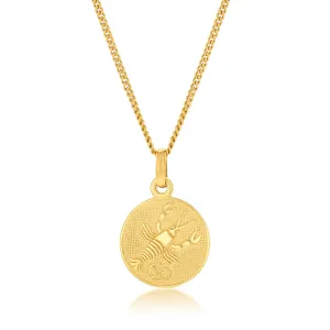 9ct Yellow Gold Zodiac Cancer Pendant Shiels