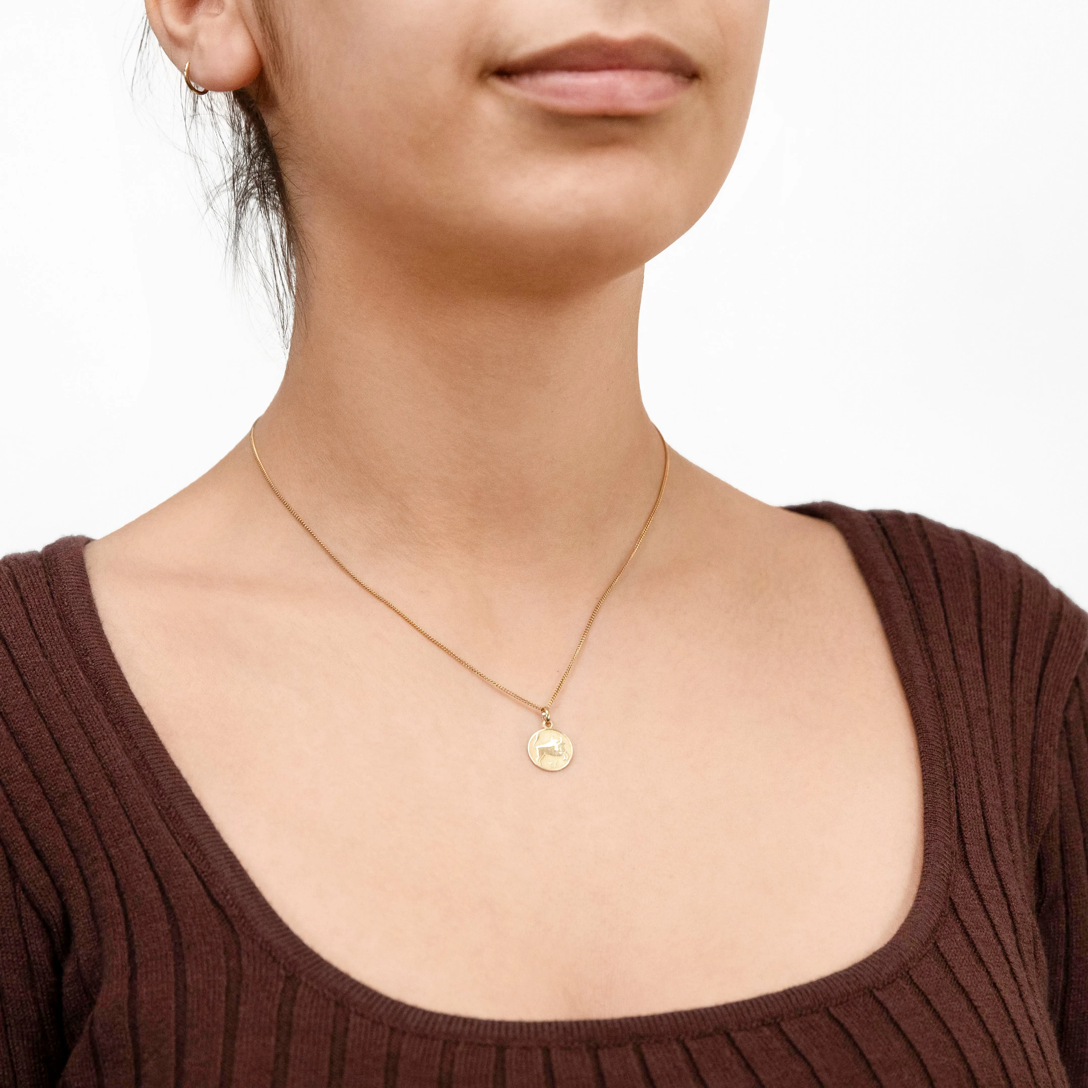 9ct Yellow Gold Zodiac Taurus Pendant Shiels