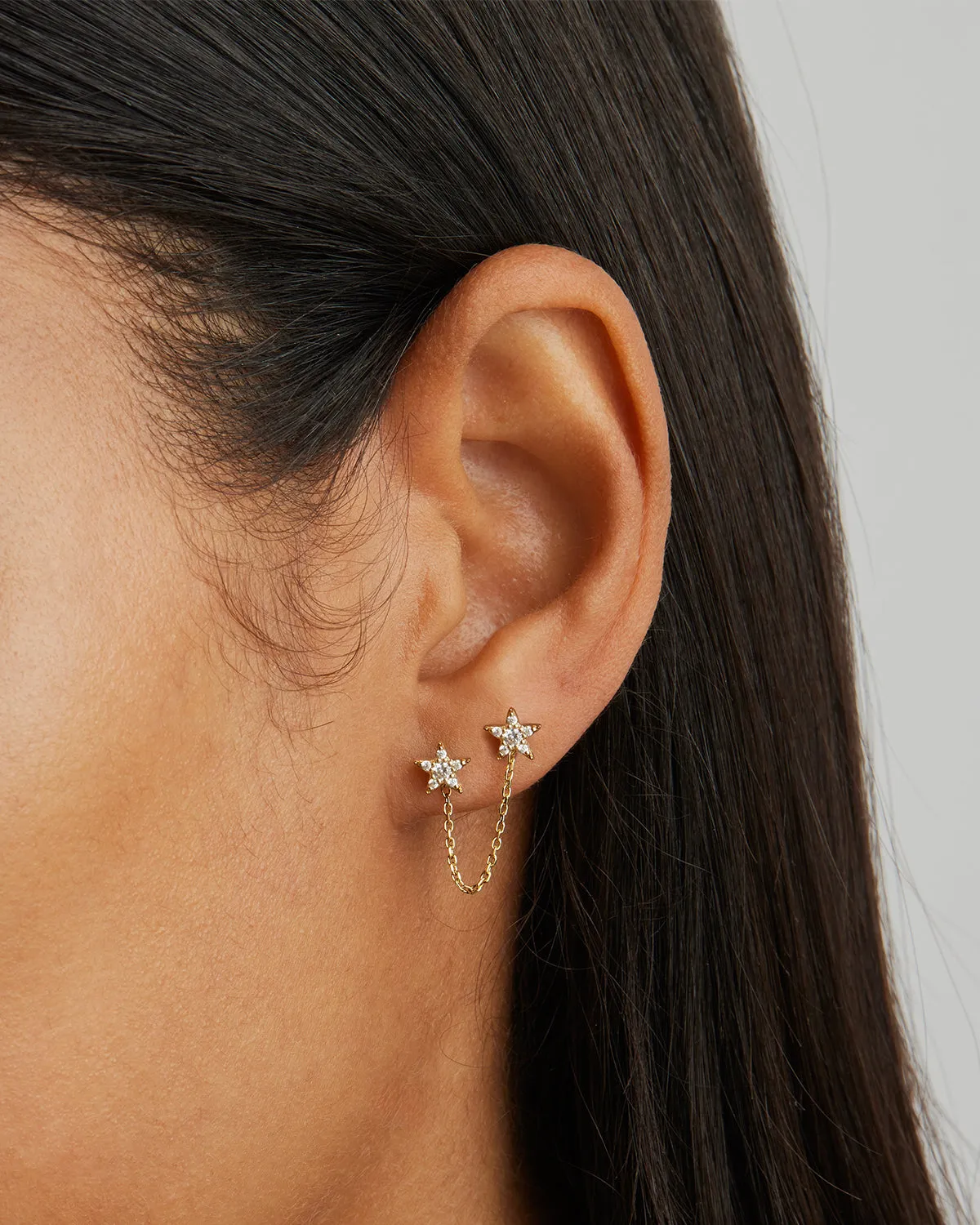 9k Solid Gold Earring Threader - 3cm Bycharlotte