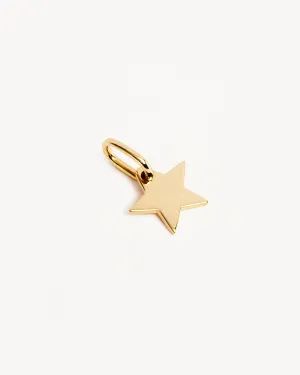 9k Solid Gold Engravable Star Pendant Bycharlotte