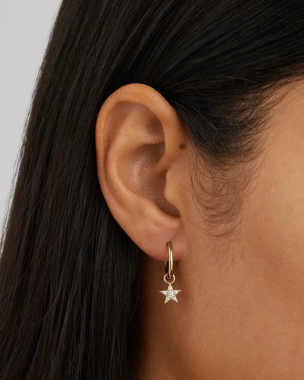 9k Solid Gold Estelle Lab-Grown Diamond Hoop Bycharlotte