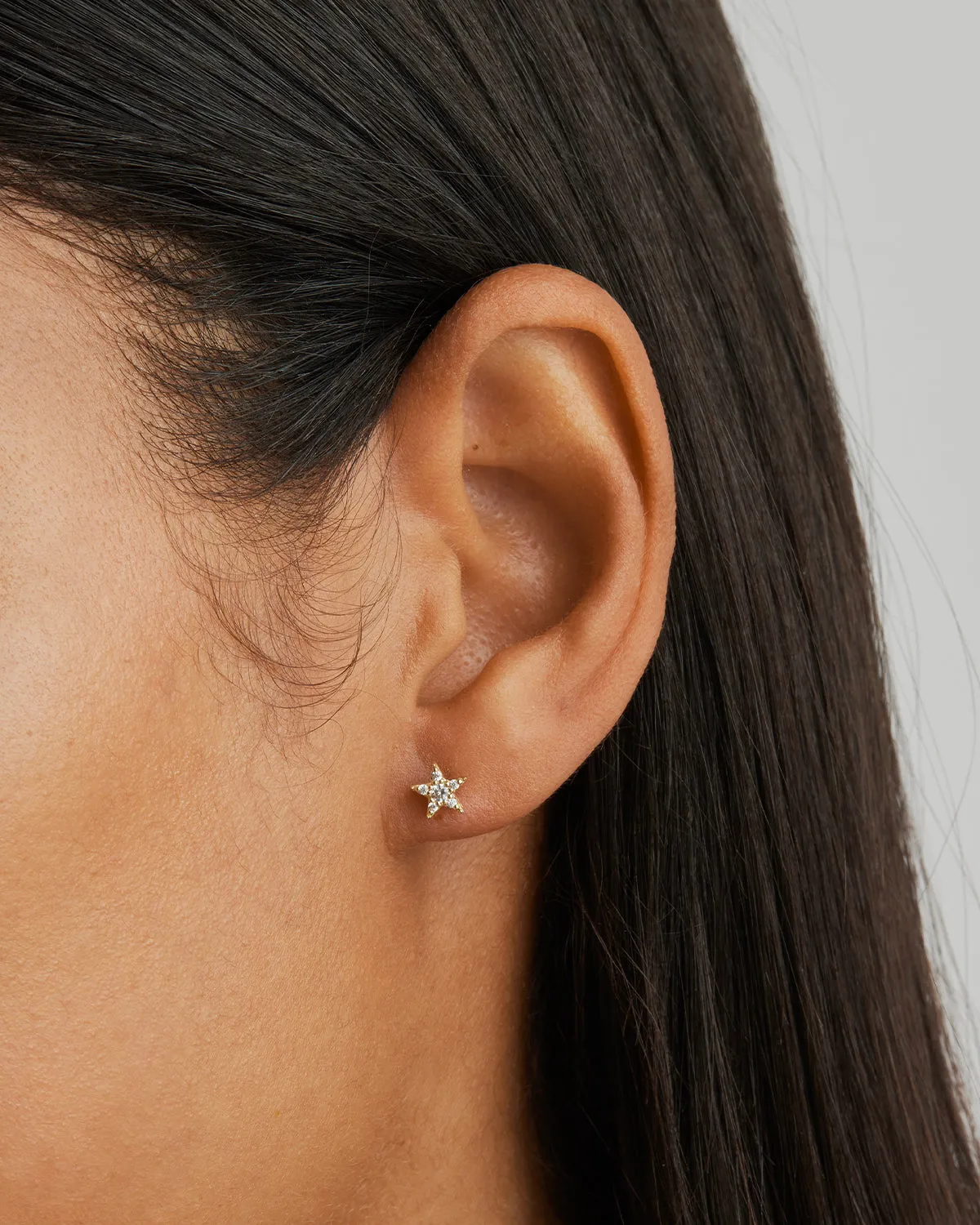 9k Solid Gold Estelle Lab-Grown Diamond Stud Earring Bycharlotte
