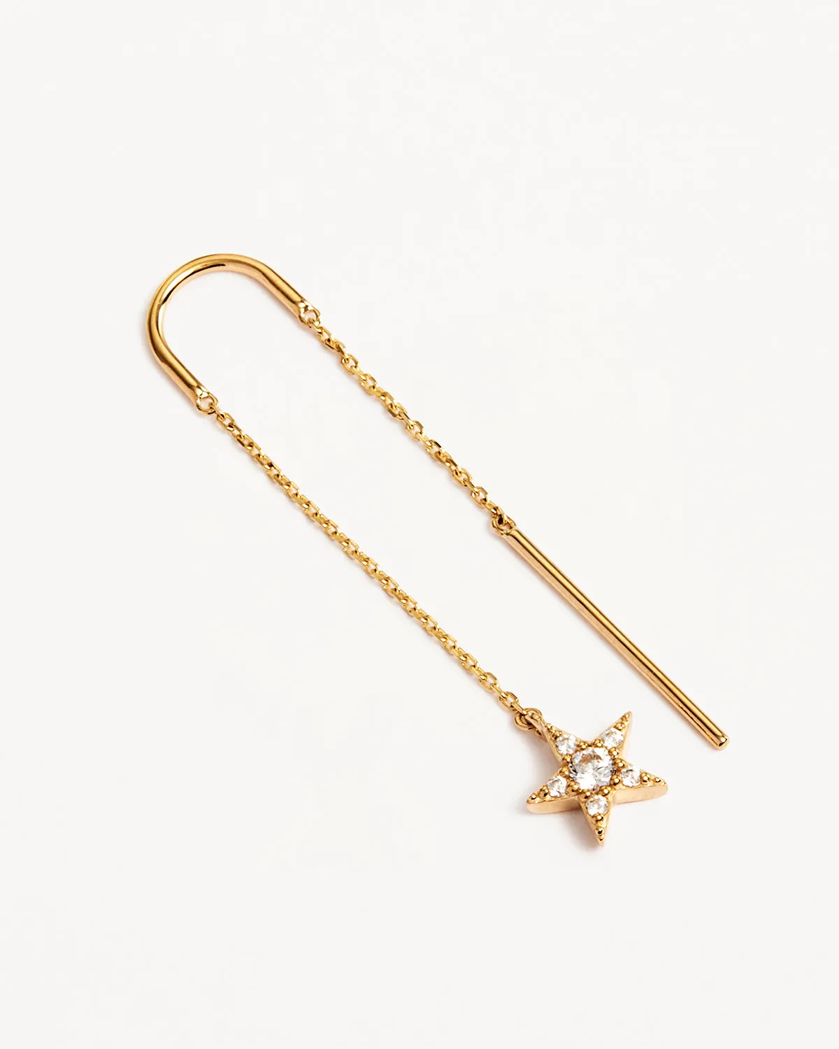 9k Solid Gold Estelle Lab-Grown Diamond Thread Earring Bycharlotte
