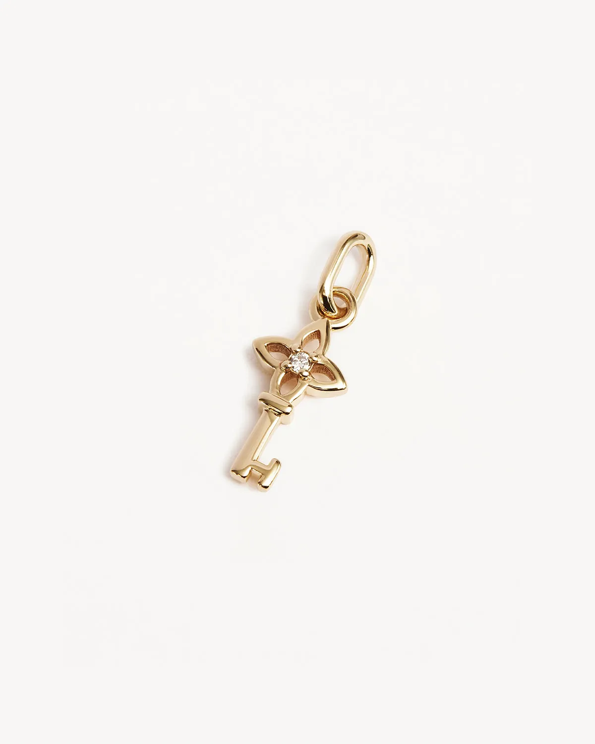 9k Solid Gold Key to My Heart Lab-Grown Diamond Pendant Bycharlotte