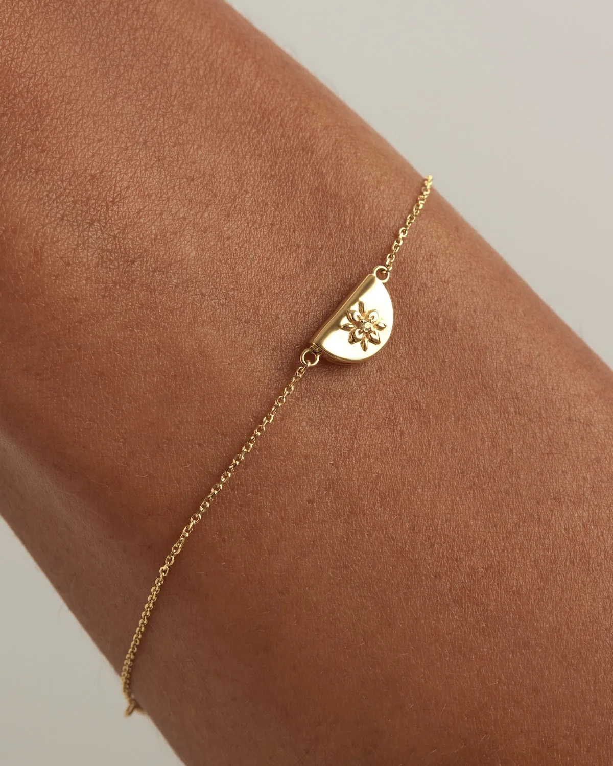9k Solid Gold Lotus Bracelet Bycharlotte