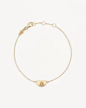 9k Solid Gold Lotus Bracelet Bycharlotte