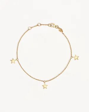 9k Solid Gold Star Bright Bracelet Bycharlotte
