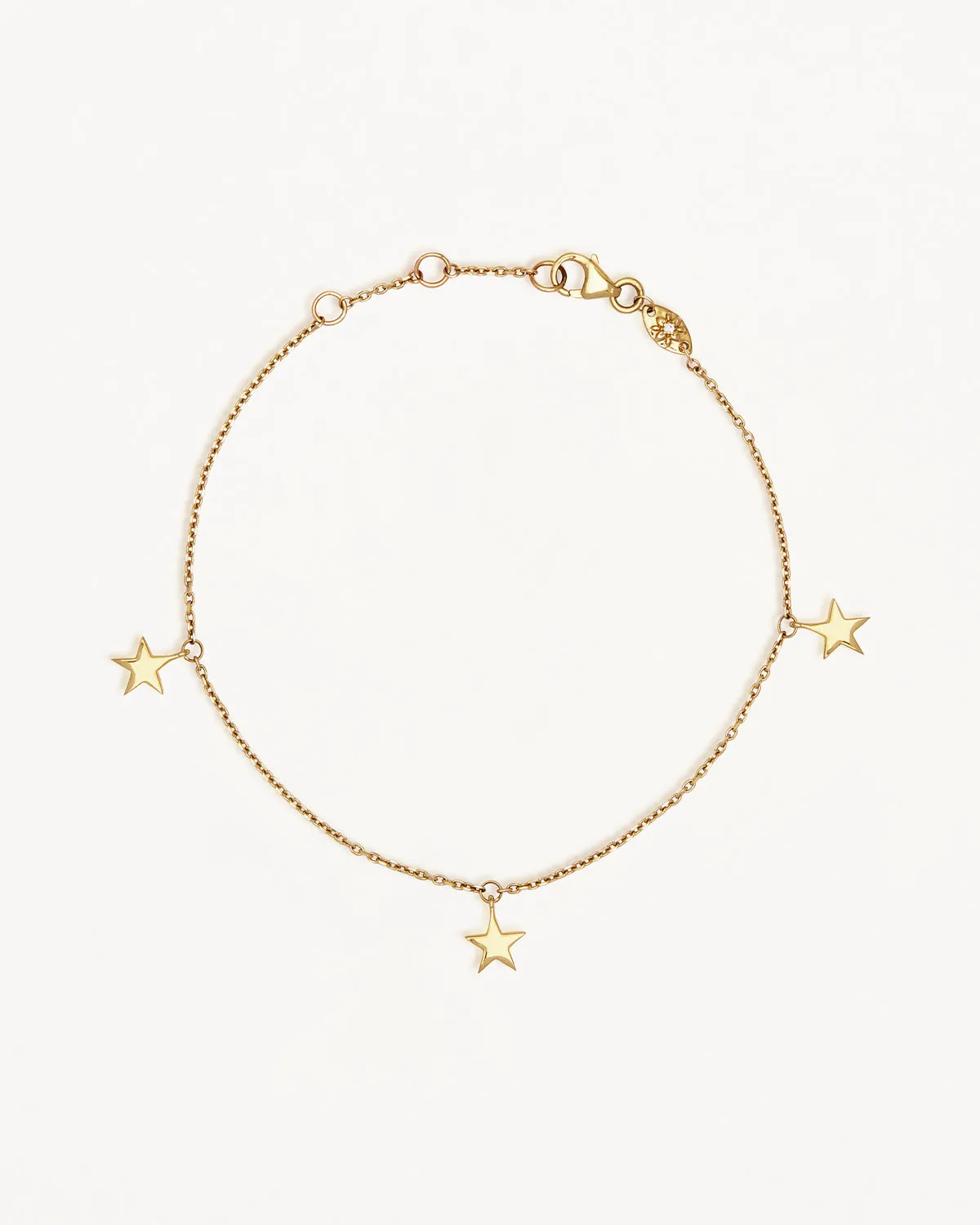 9k Solid Gold Star Bright Bracelet Bycharlotte