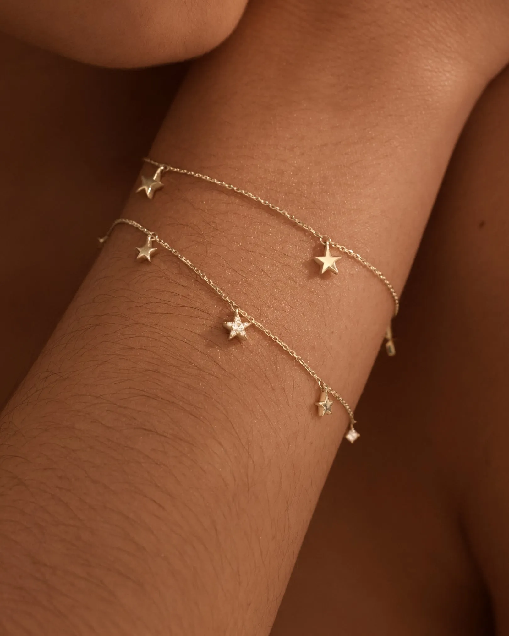 9k Solid Gold Star Bright Bracelet Bycharlotte