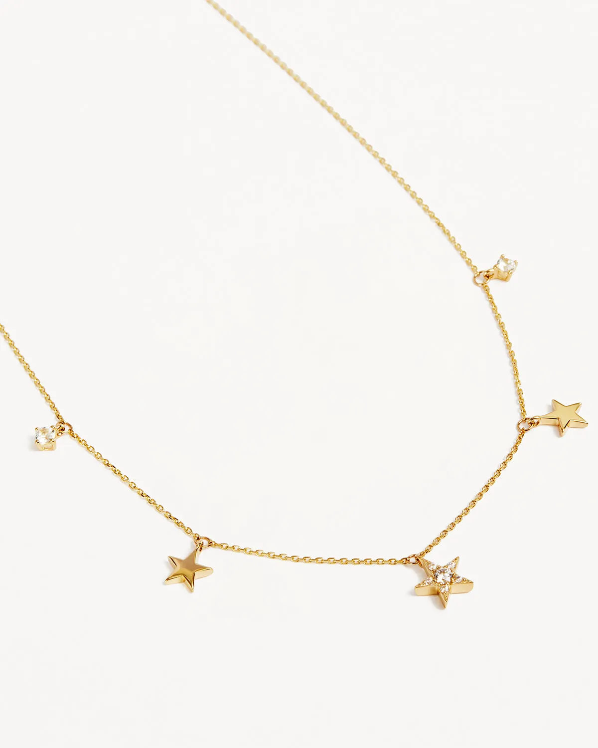 9k Solid Gold Stargazer Lab-Grown Diamond Necklace Bycharlotte