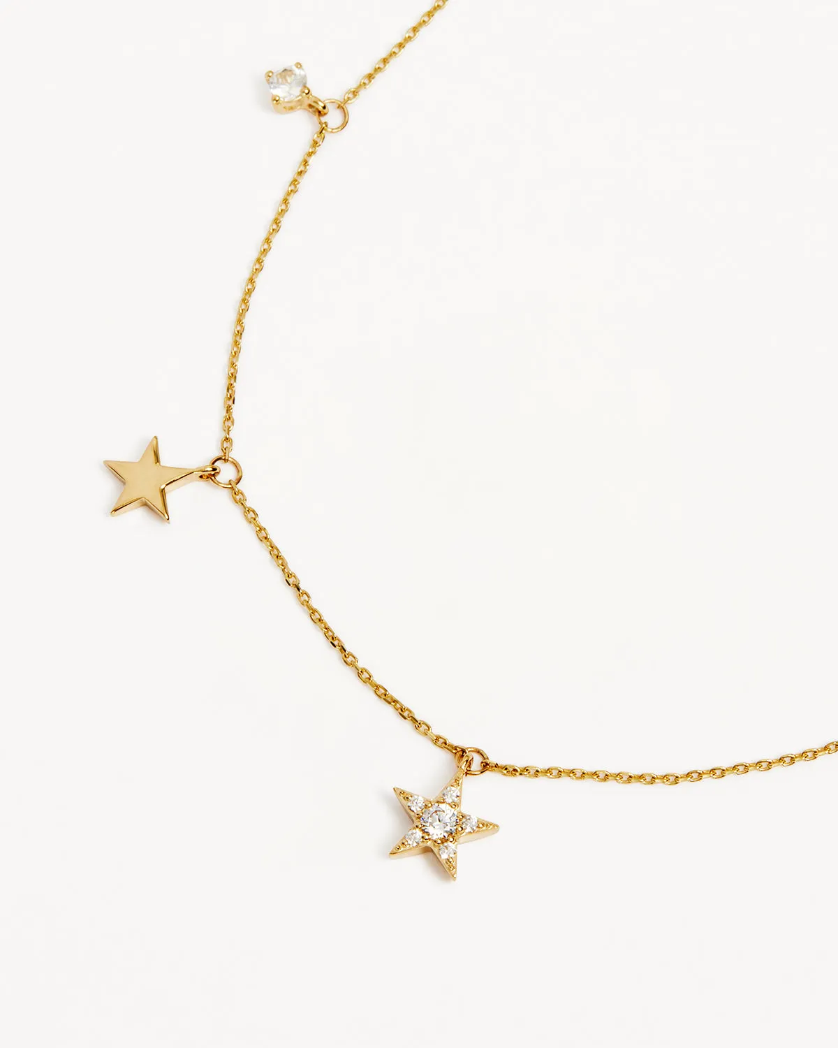 9k Solid Gold Stargazer Lab-Grown Diamond Necklace Bycharlotte