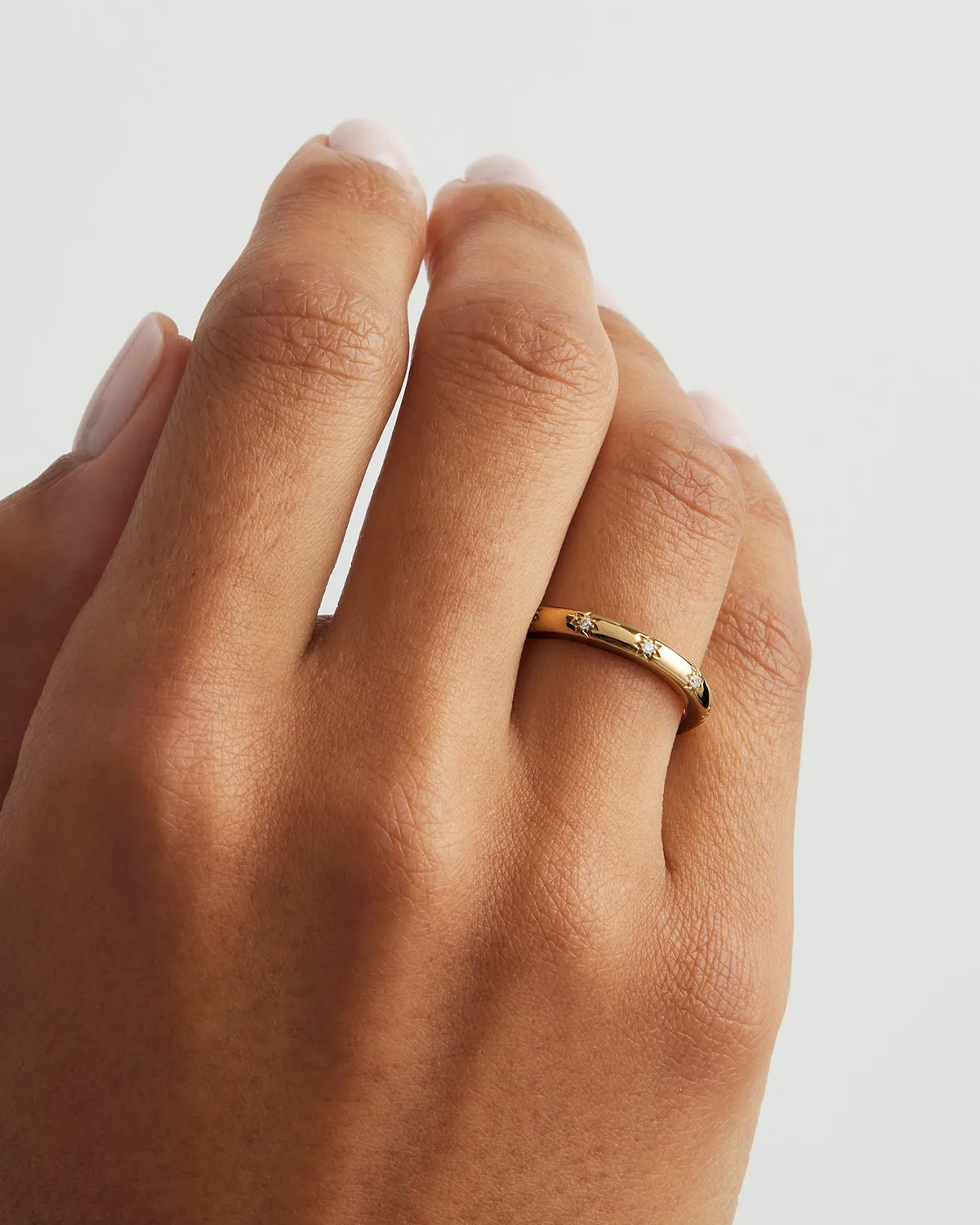9k Solid Gold Stargazer Lab-Grown Diamond Ring Bycharlotte