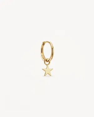 9k Solid Gold Wishing on a Star Hoop Bycharlotte