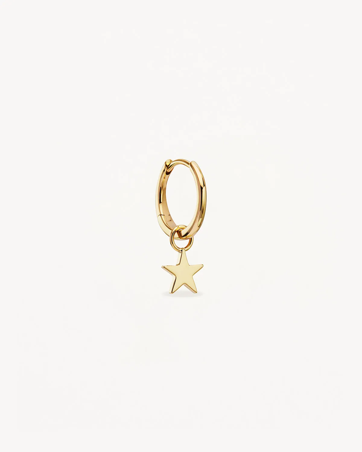 9k Solid Gold Wishing on a Star Hoop Bycharlotte
