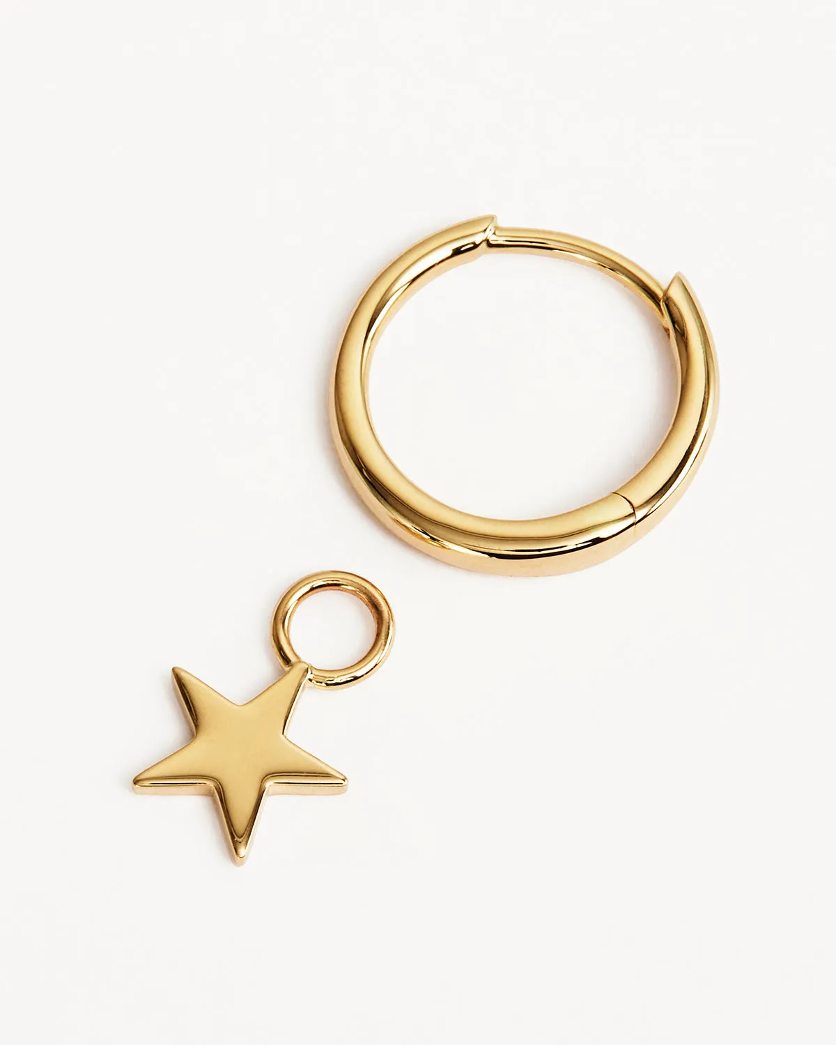 9k Solid Gold Wishing on a Star Hoop Bycharlotte