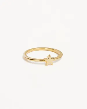 9k Solid Gold Wishing on a Star Ring Bycharlotte