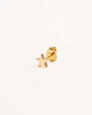 9k Solid Gold Wishing on a Star Stud Earring Bycharlotte