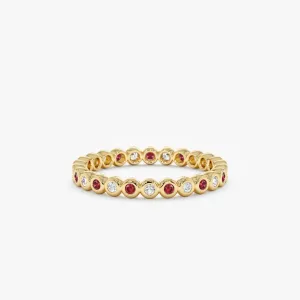 Alternating Ruby and Diamond Eternity Band, Nyra SARAHELISE
