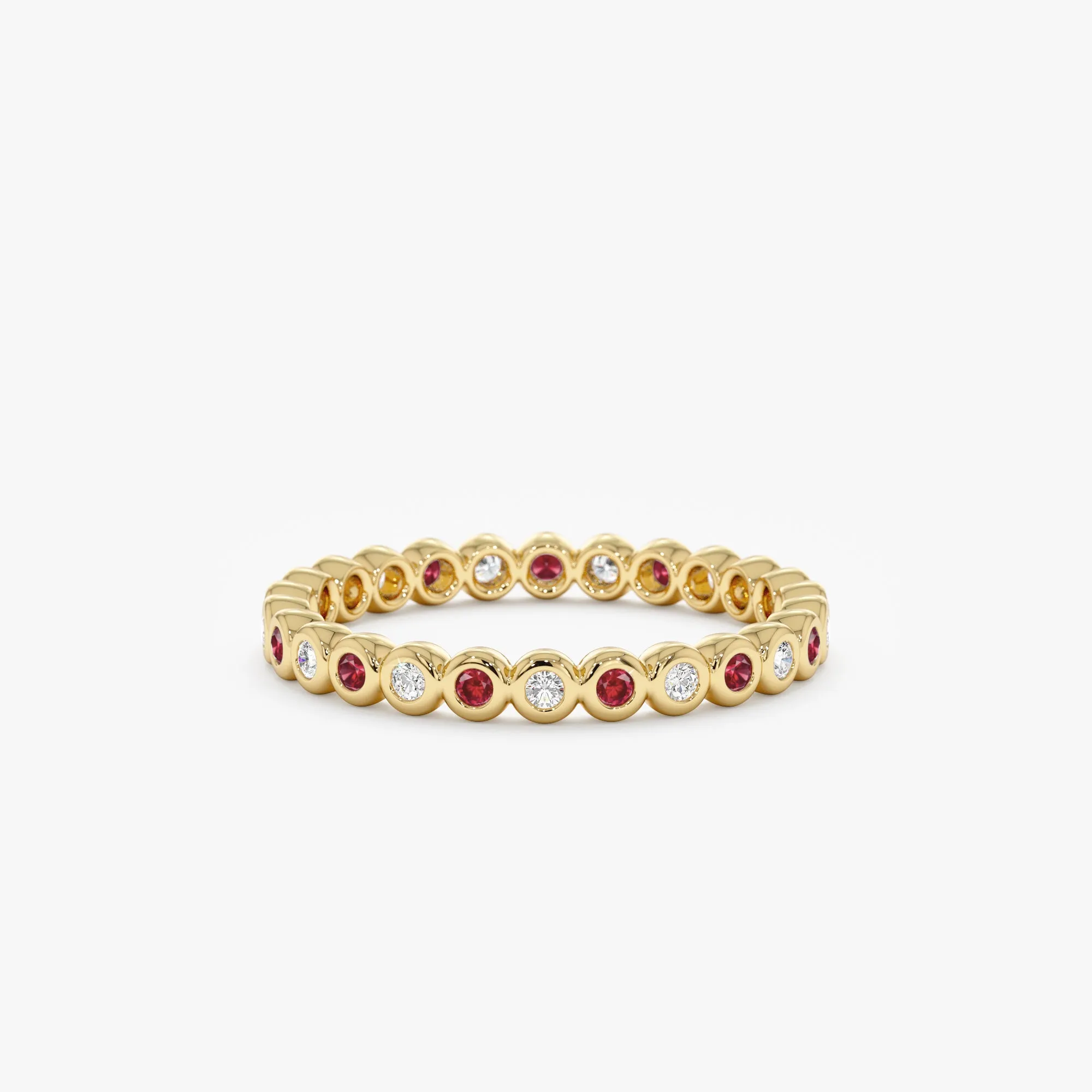 Alternating Ruby and Diamond Eternity Band, Nyra SARAHELISE