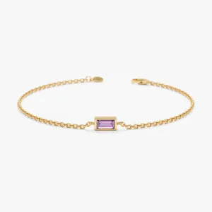 Amethyst Birthstone Bracelet, Teresa SARAHELISE