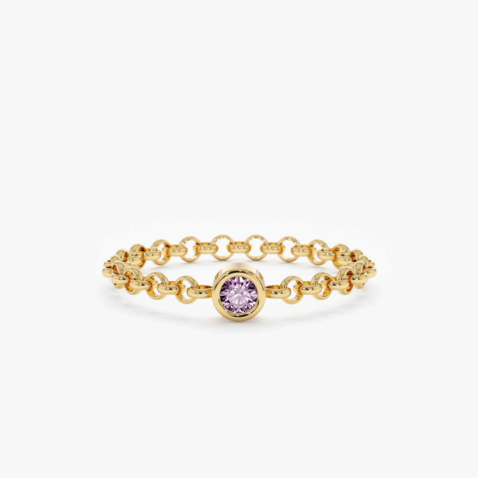 Amethyst Chain Ring, Adriana SARAHELISE