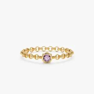 Amethyst Chain Ring, Adriana SARAHELISE