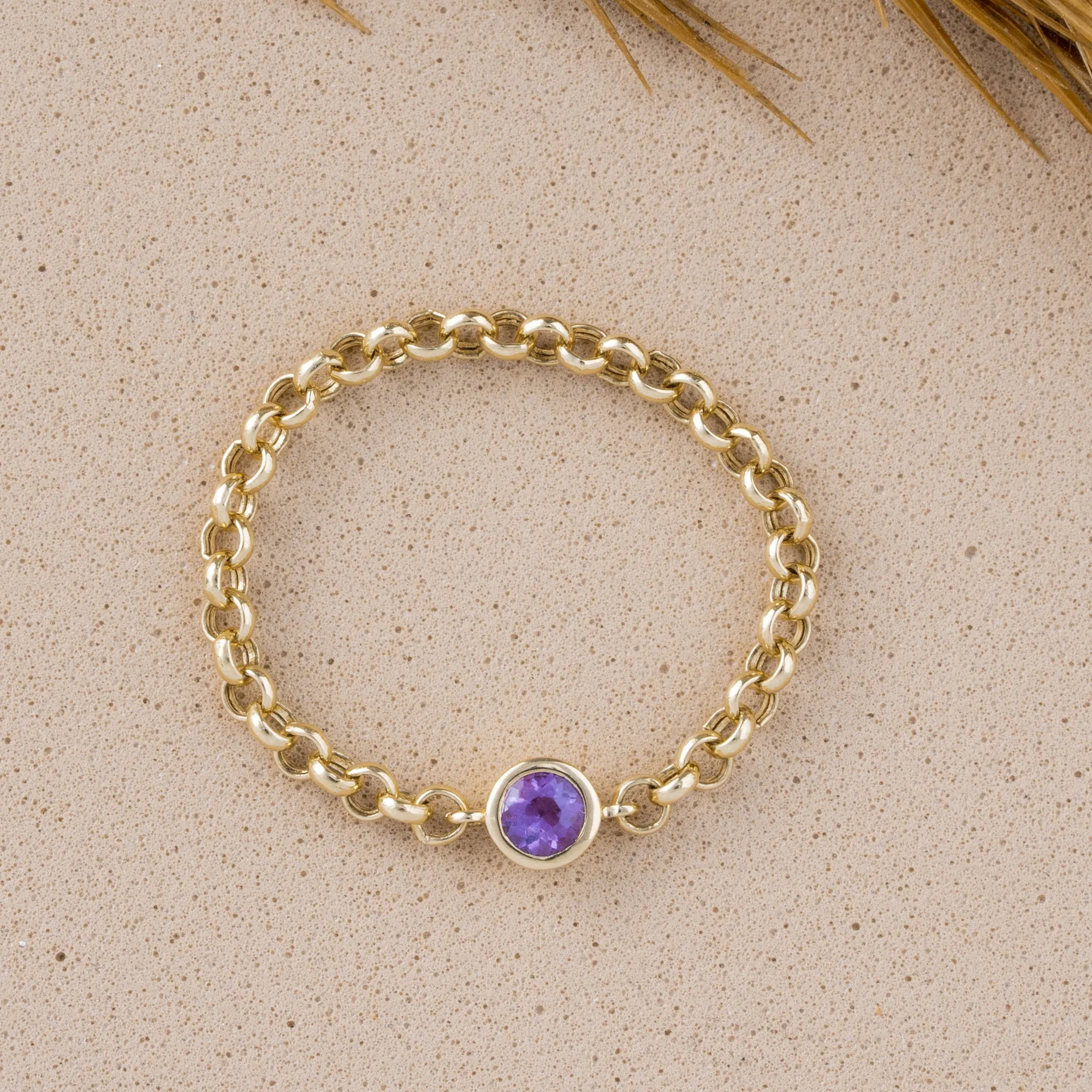 Amethyst Chain Ring, Adriana SARAHELISE