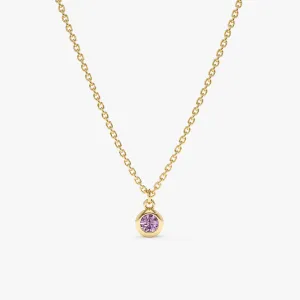Amethyst Charm Necklace, Vienna SARAHELISE