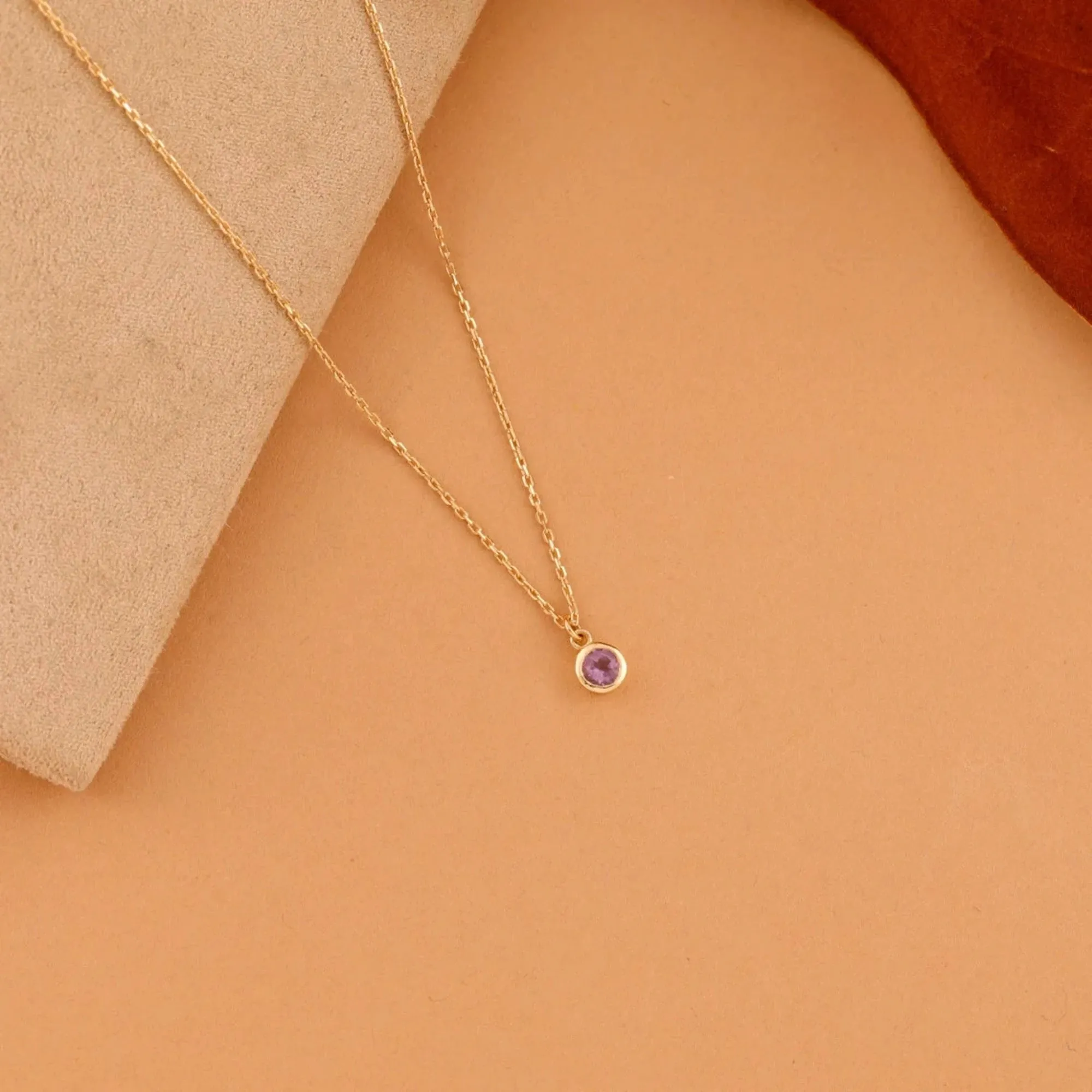 Amethyst Charm Necklace, Vienna SARAHELISE