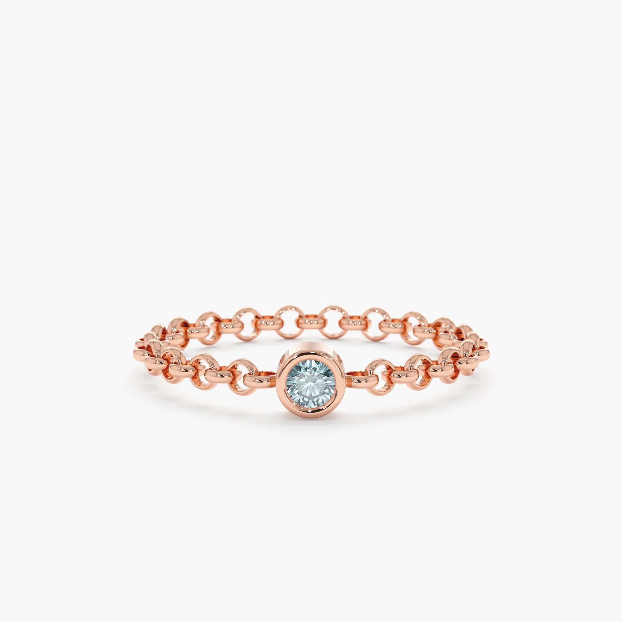 Aquamarine Chain Ring, Adriana SARAHELISE