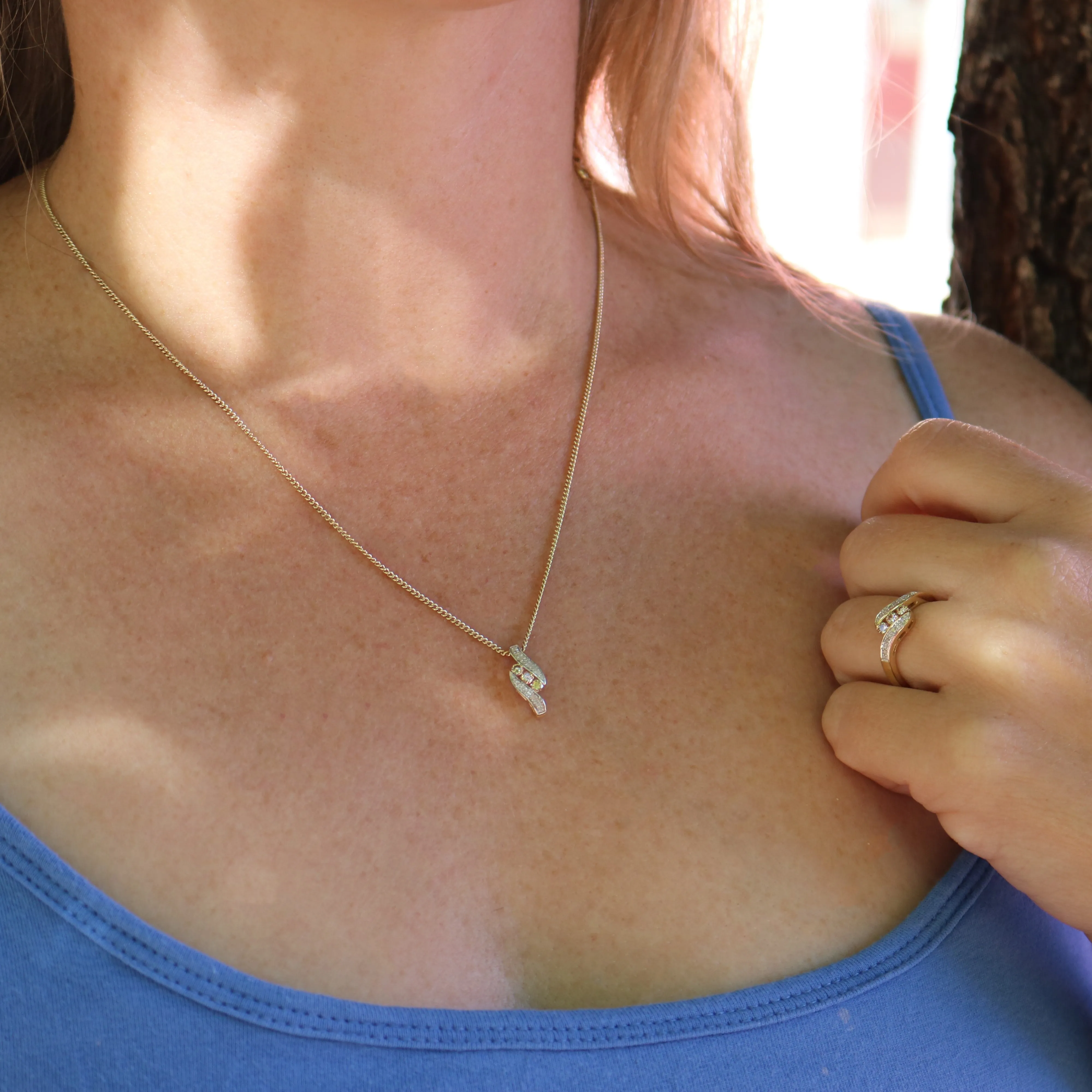 Australian Diamond 9ct Yellow Gold 1/5 Carat Diamond Pendant Shiels