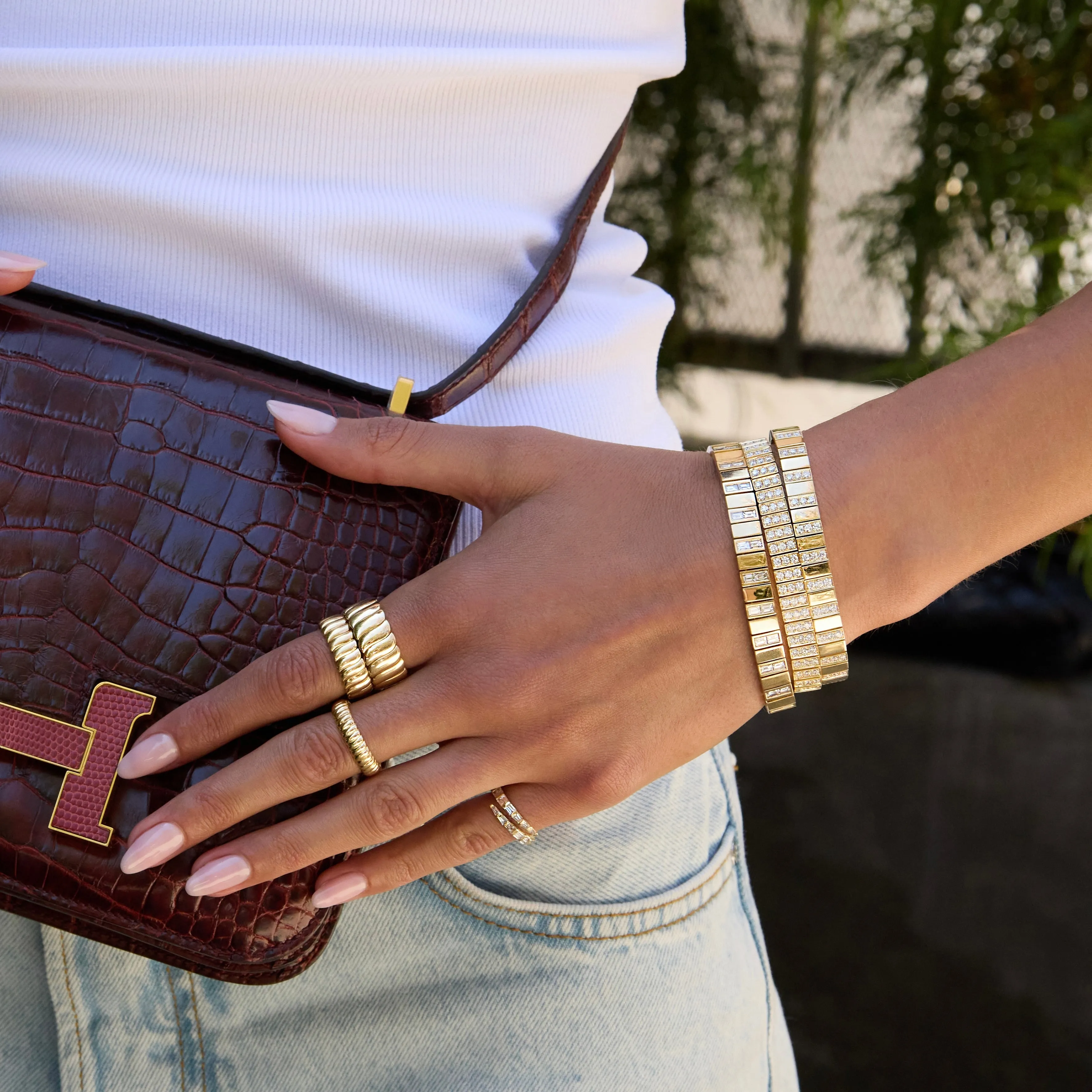 AVERY BAGUETTE DIAMOND BRACELET Anita Ko